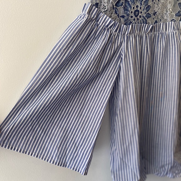 BCBG Max Azria Lace Embroidered Striped Top XXS - Picture 6 of 6